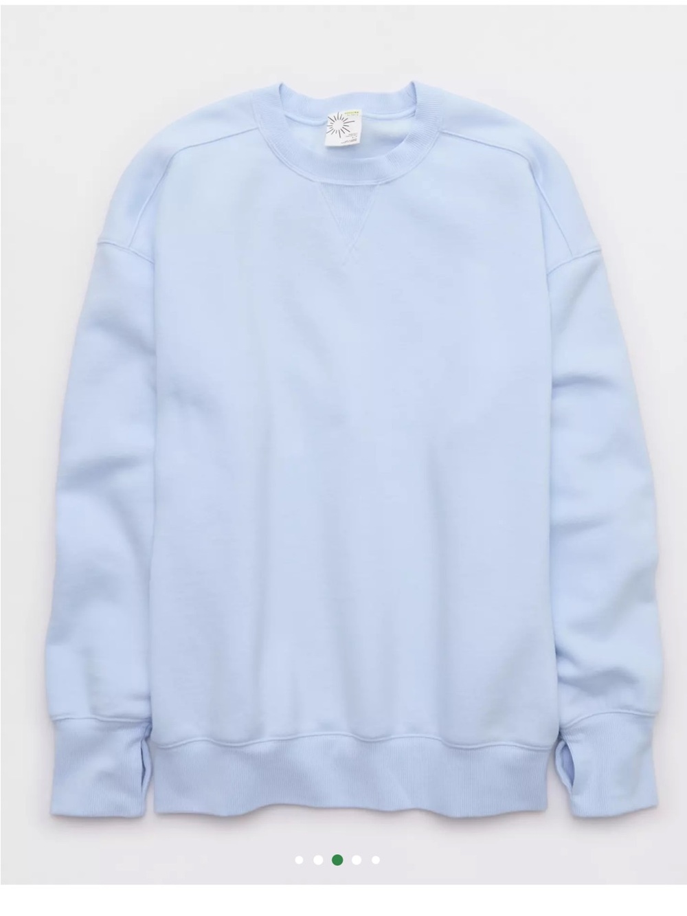 Offline by Aerie cloud fleece oversized crew neck sweatshirt XS eyelet blue New